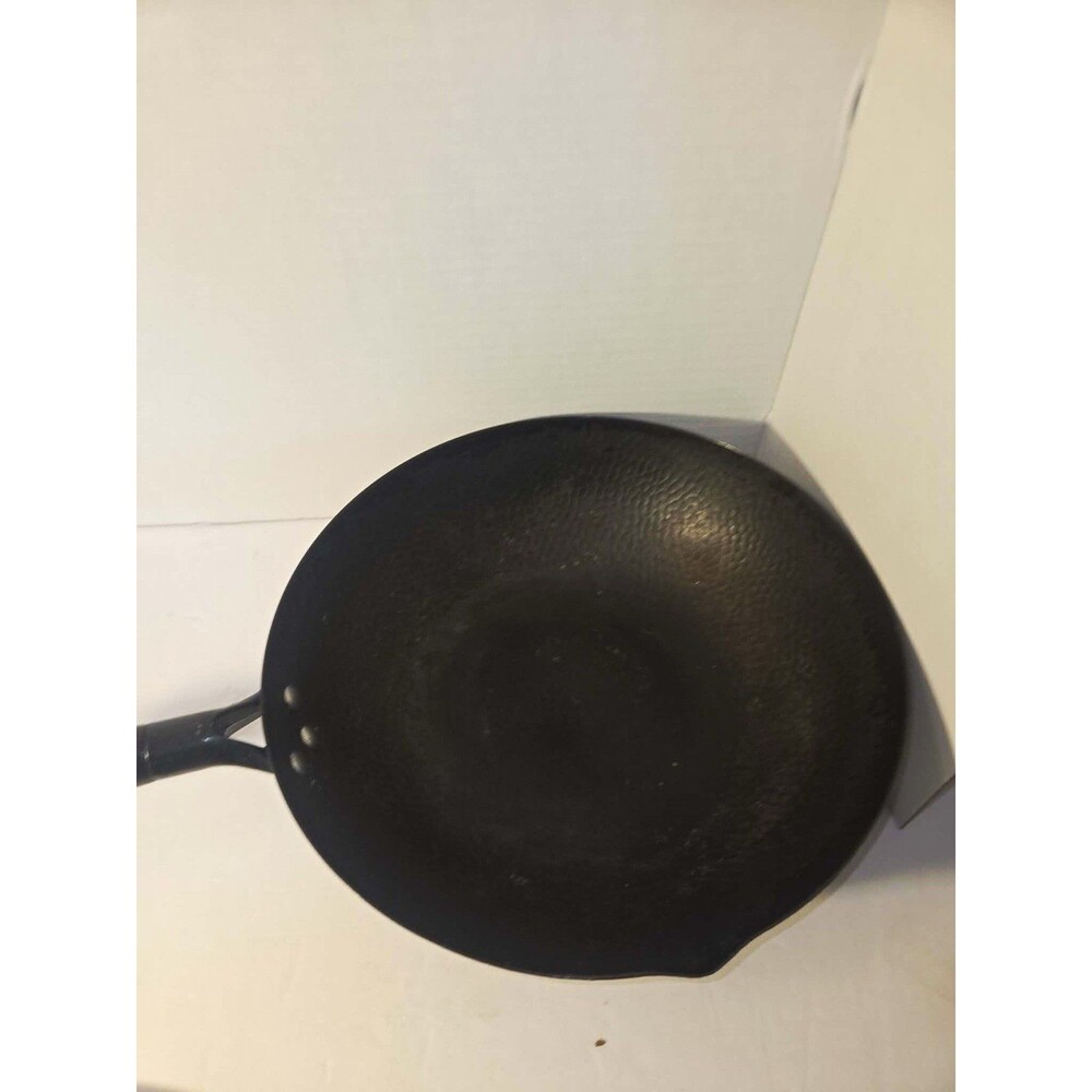 Souped Up Recipes Non-Stick Wok Set w/ Lid, Long Handle, Black Gas/Electric